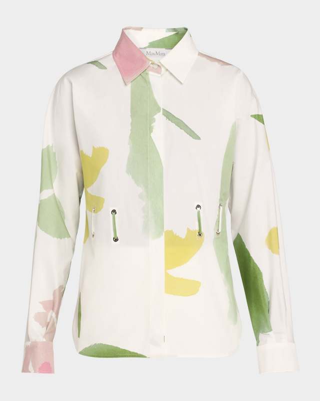 Quiete Abstract Print Belted Top